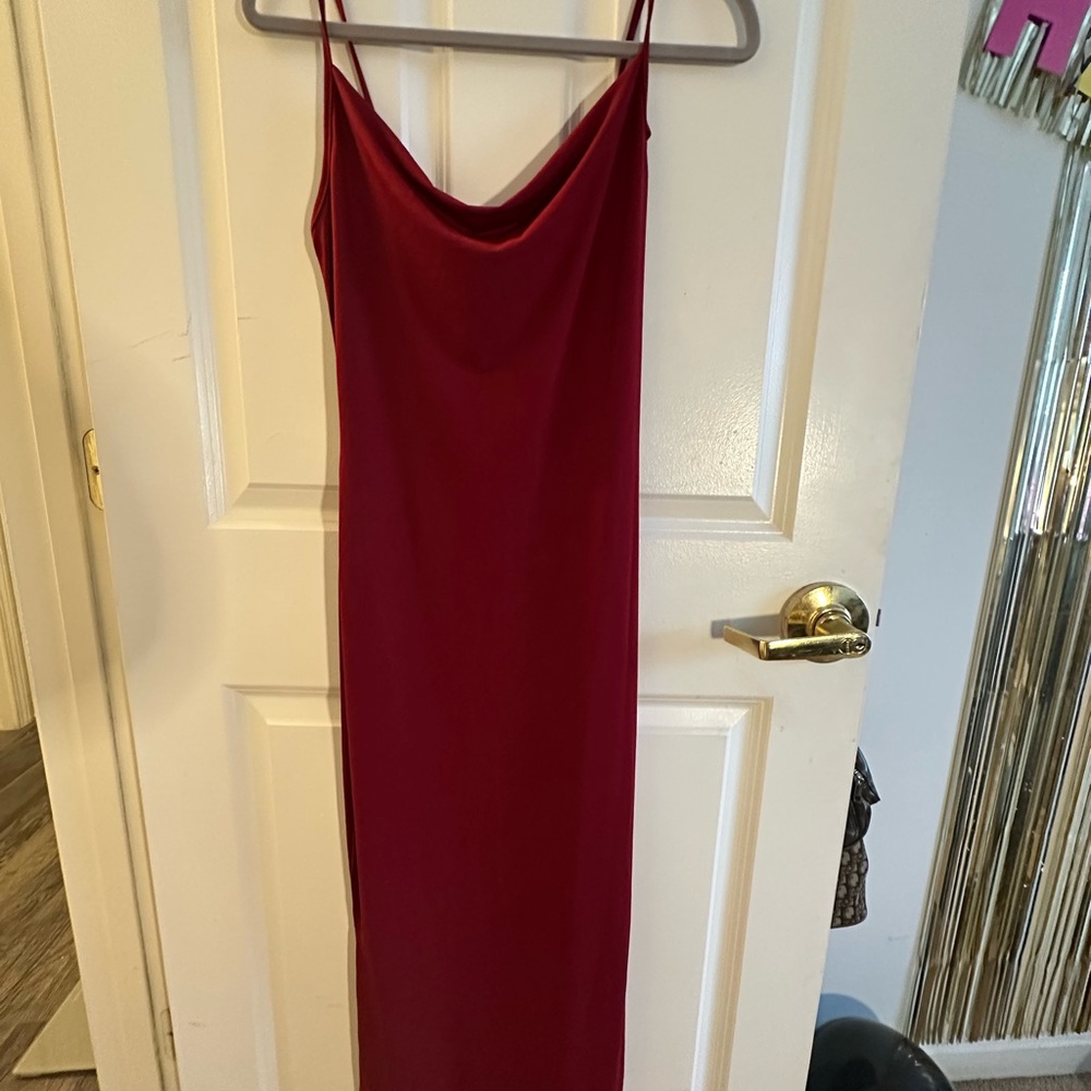 Elegant Red Slip Dress